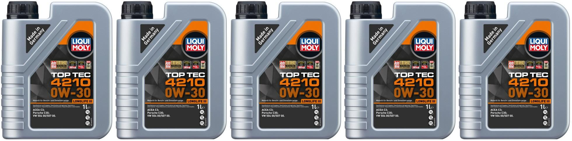 Liqui Moly 21604 Top Tec 4210 0W-30 5x 1l = 5 Liter