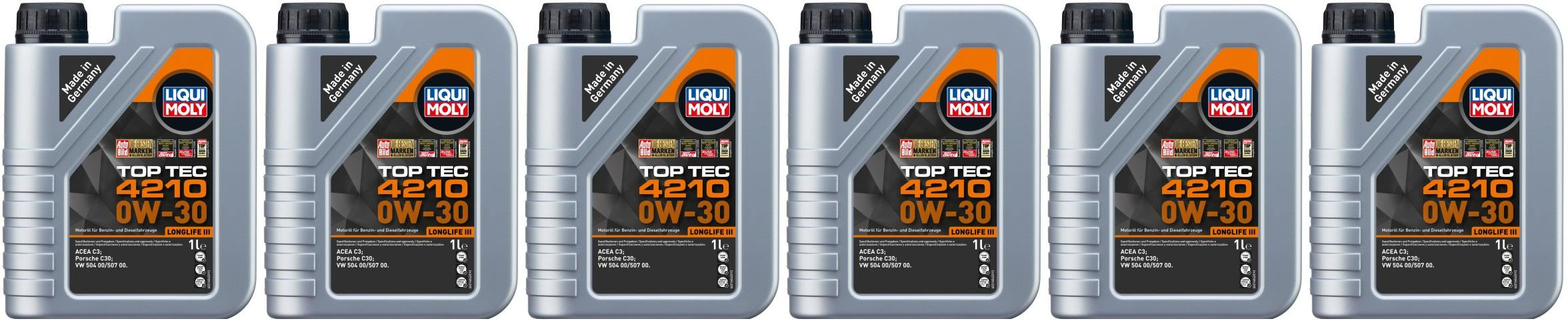 Liqui Moly 21604 Top Tec 4210 0W-30 6x 1l = 6 Liter