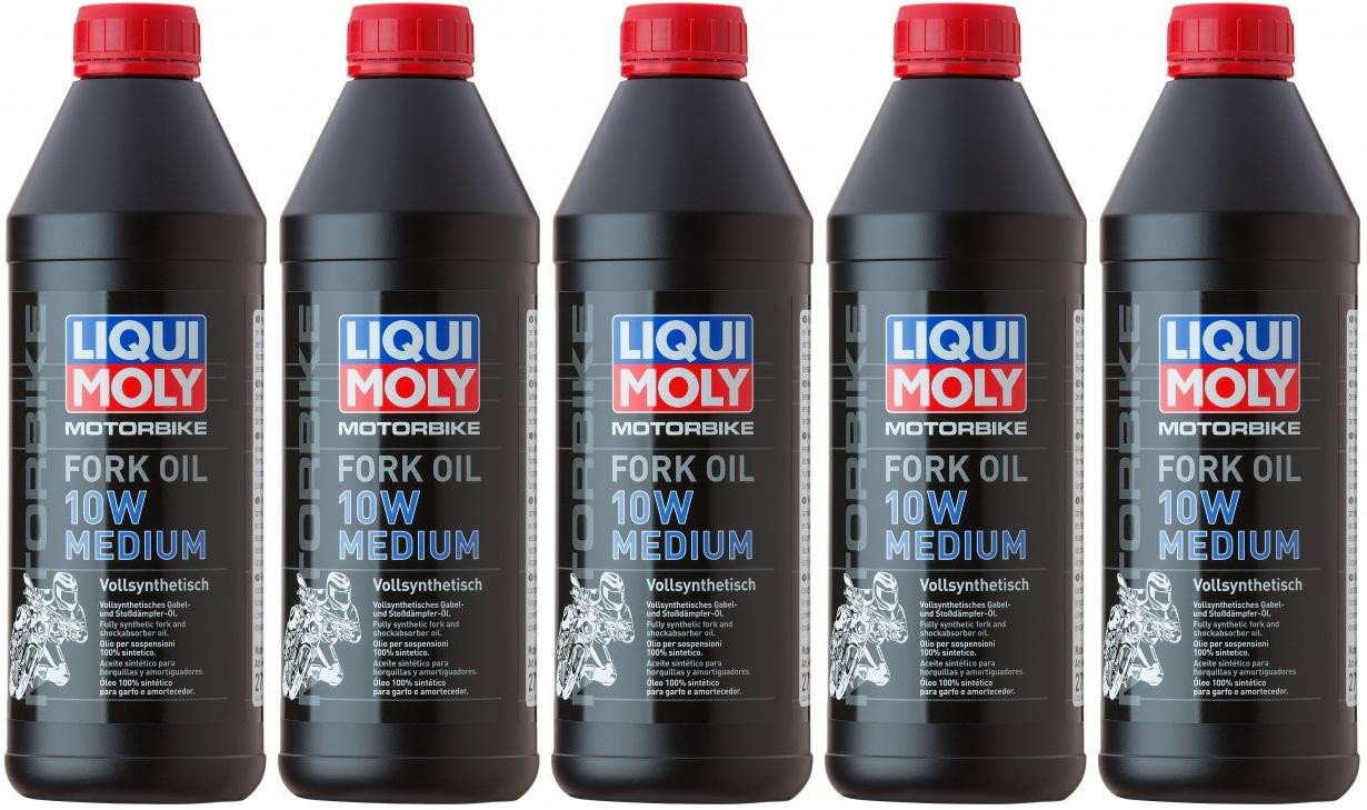 Liqui Moly 2715 Motorbike Fork Oil 10W medium Gabelöl 5x 1l = 5 Liter