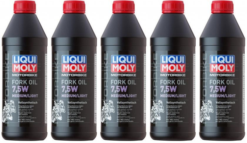 Liqui Moly 2719 Motorbike Fork Oil 7,5W medium/light Gabelöl 5x 1l = 5 Liter