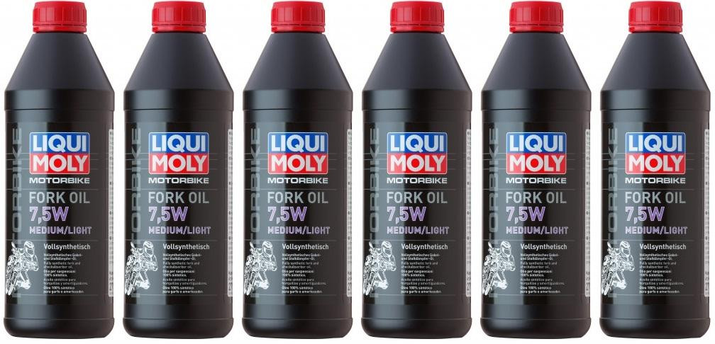 Liqui Moly 2719 Motorbike Fork Oil 7,5W medium/light Gabelöl 6x 1l = 6 Liter