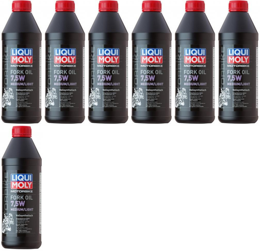 Liqui Moly 2719 Motorbike Fork Oil 7,5W medium/light Gabelöl 7x 1l = 7 Liter