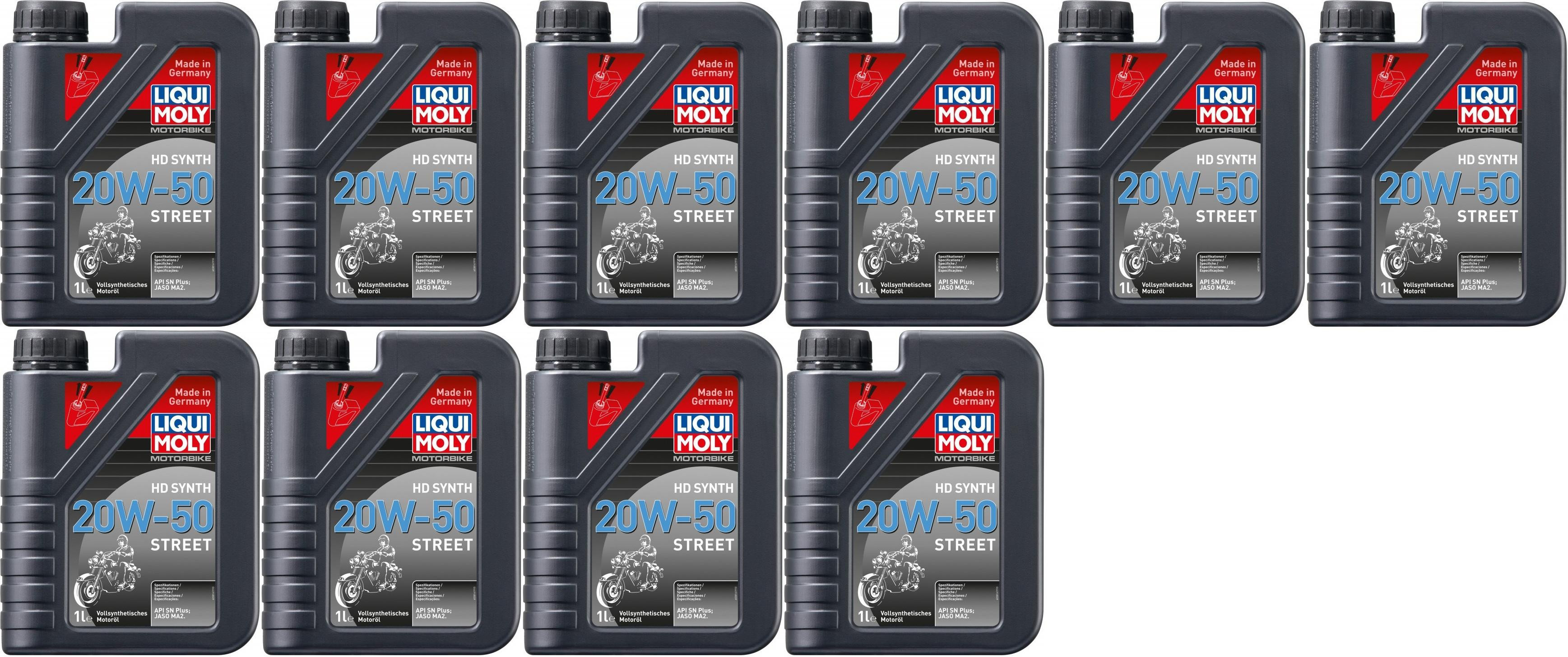 Liqui Moly 3816 Motorbike HD Synth 20W-50 Street 10x 1l = 10 Liter