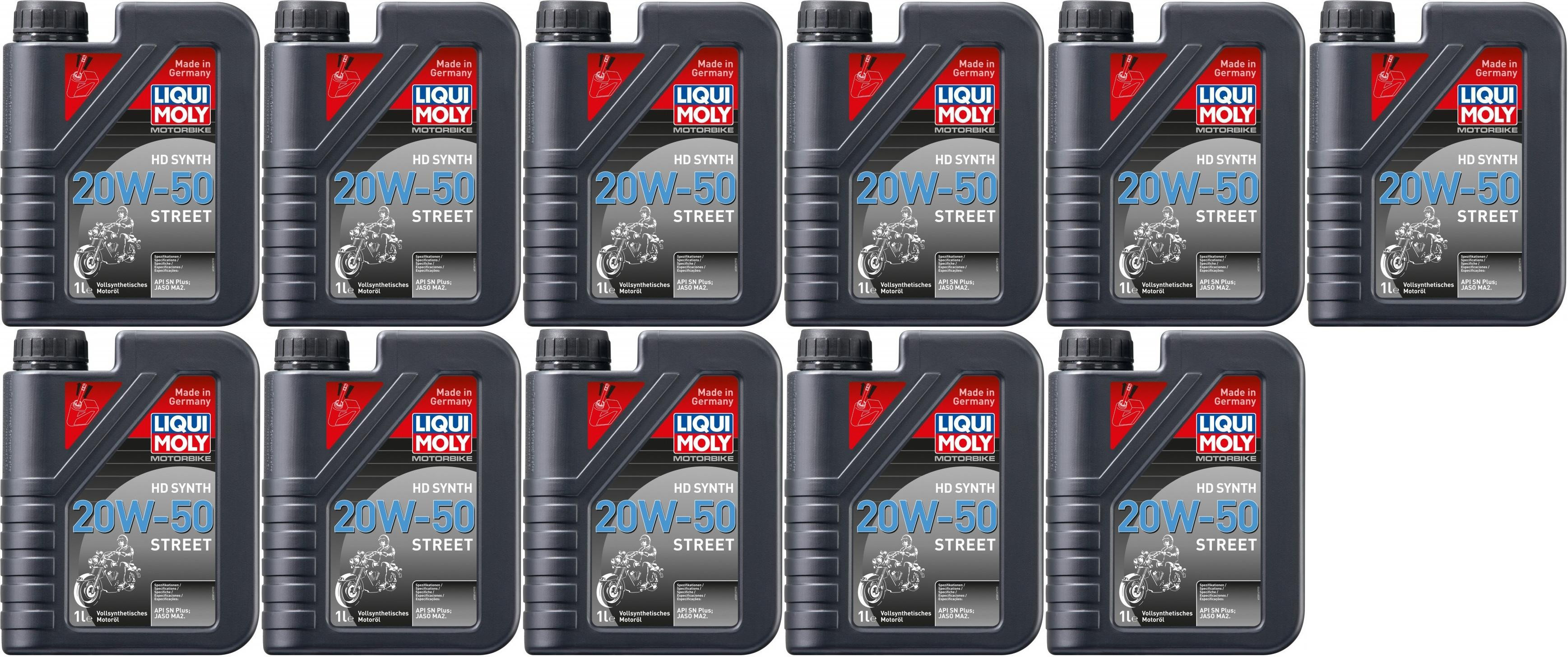 Liqui Moly 3816 Motorbike HD Synth 20W-50 Street 11x 1l = 11 Liter