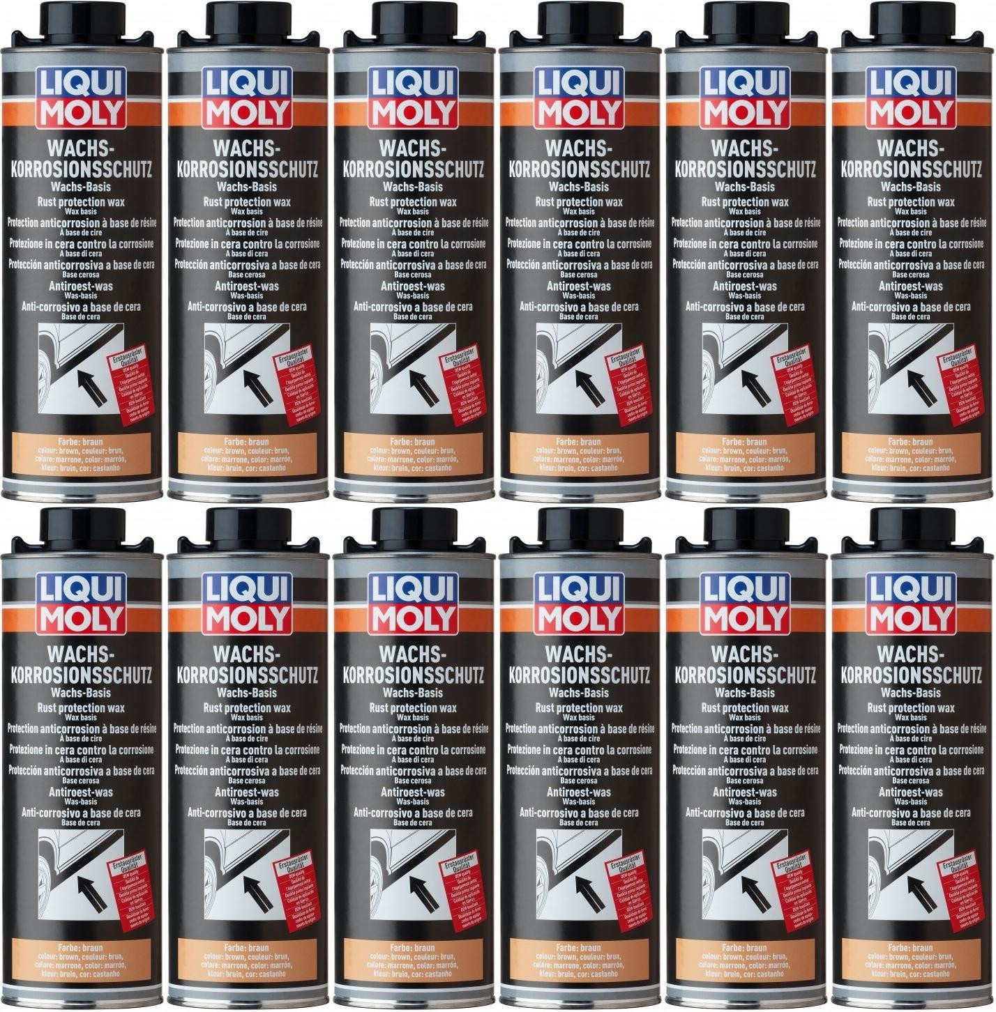 Liqui Moly 6104 Wachs-Korrosions-Schutz braun/transparent 12x 1l = 12 Liter