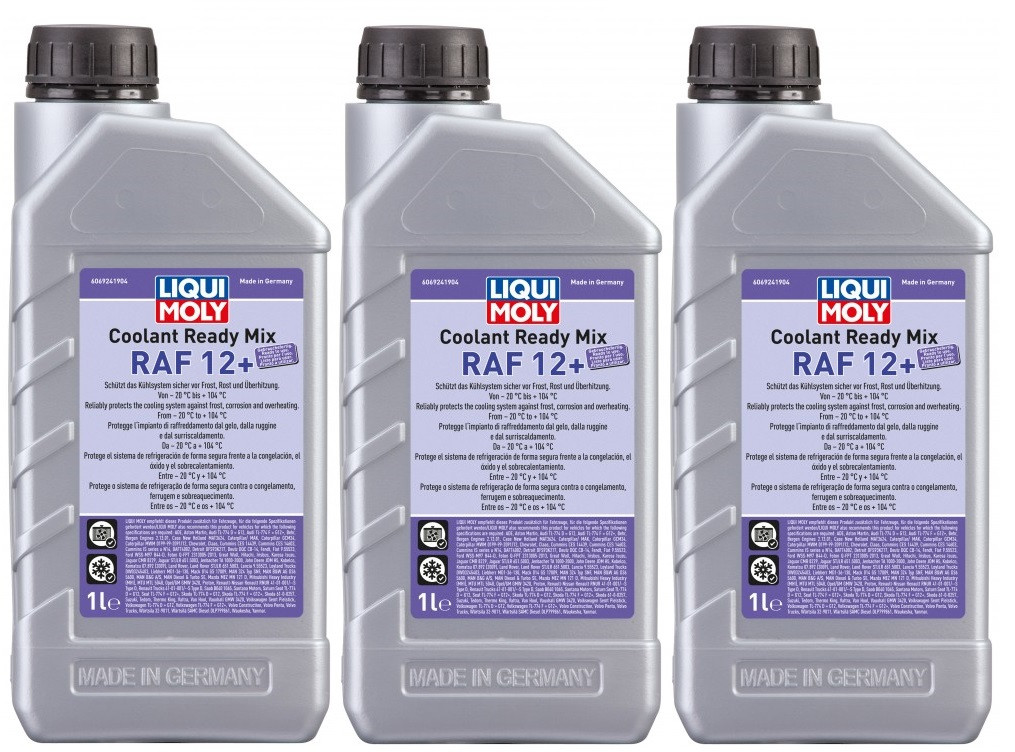 Liqui Moly 6924 Coolant Ready Mix RAF12+ 3x 1l = 3 Liter