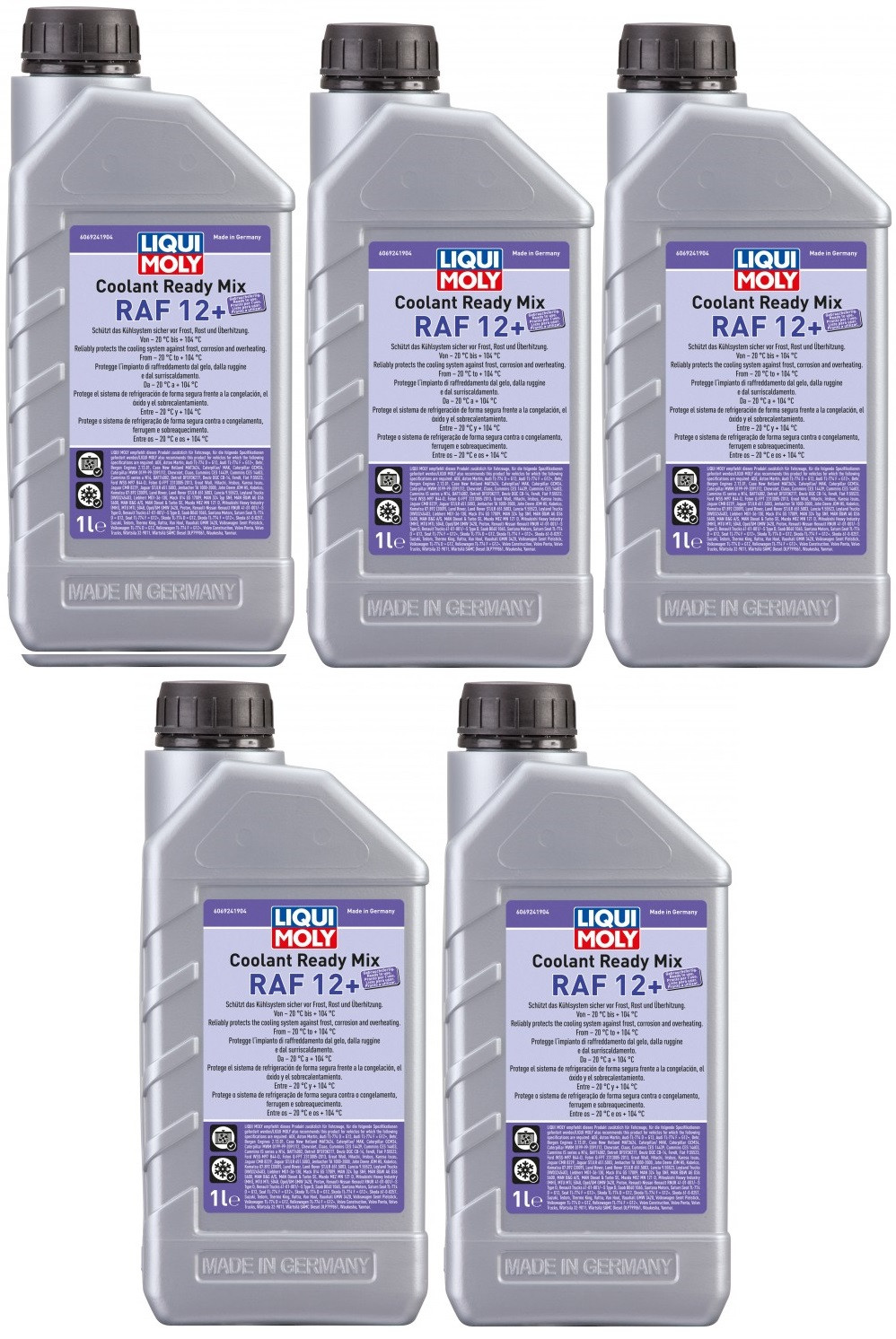 Liqui Moly 6924 Coolant Ready Mix RAF12+ 5x 1l = 5 Liter