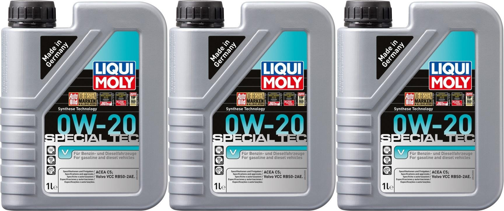 Liqui Moly 8420 Special Tec V 0W-20 3x 1l = 3 Liter