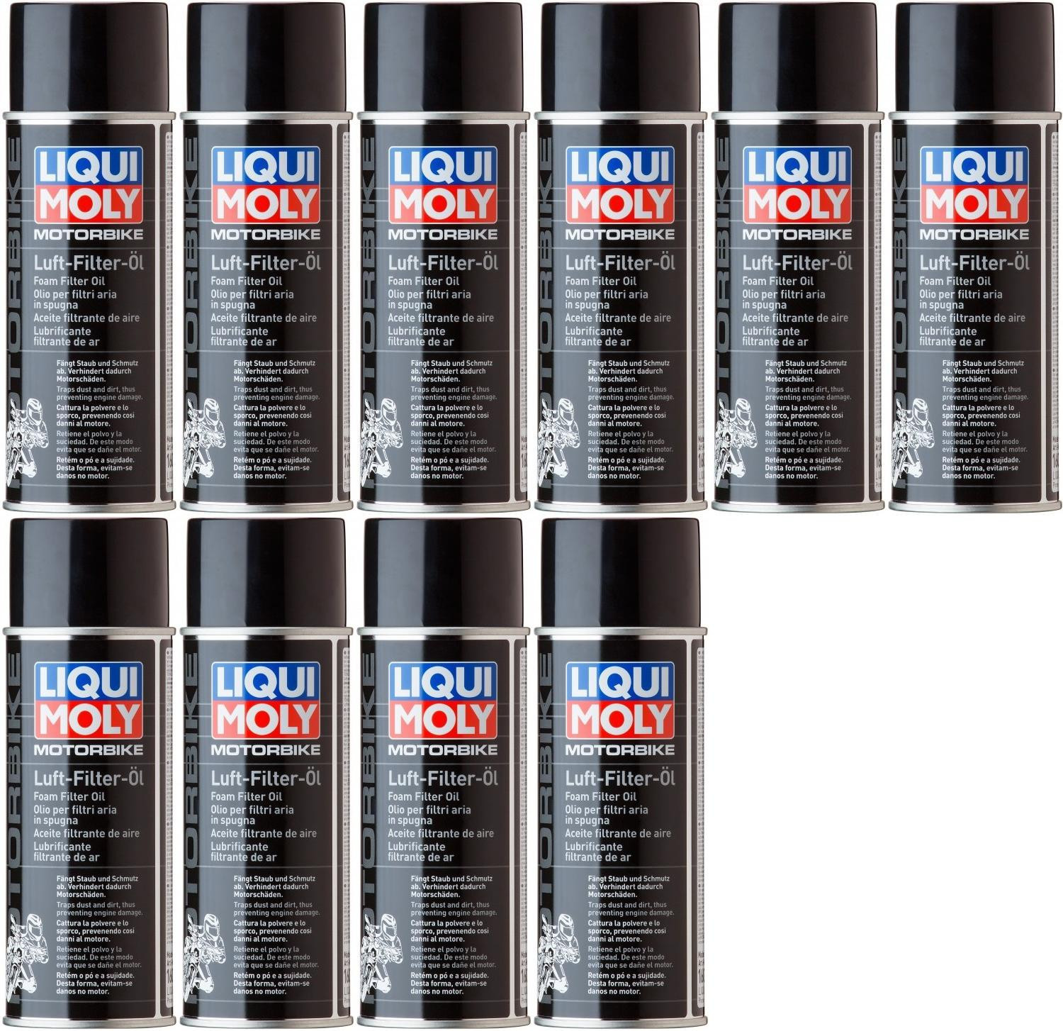 Liqui Moly 1604 Motorbike Luftfilteröl (Spray) 10x 400 Milliliter