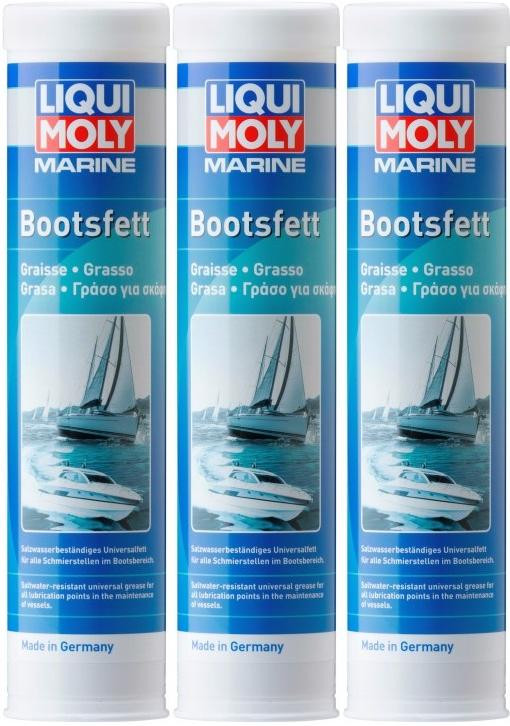 Liqui Moly 25043 Marine Bootsfett Fett Kartusche 3x 400 Gramm