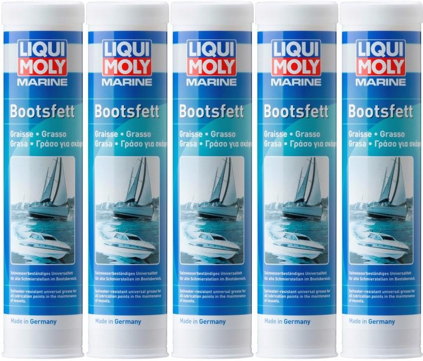 Liqui Moly 25043 Marine Bootsfett Fett Kartusche 5x 400 Gramm
