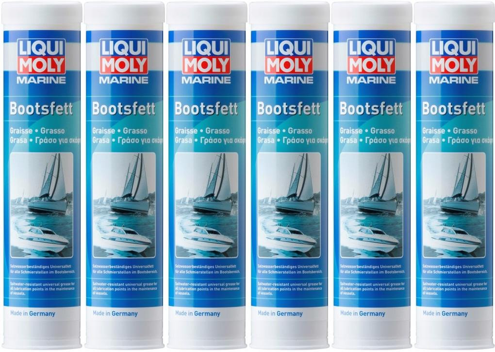 Liqui Moly 25043 Marine Bootsfett Fett Kartusche 6x 400 Gramm