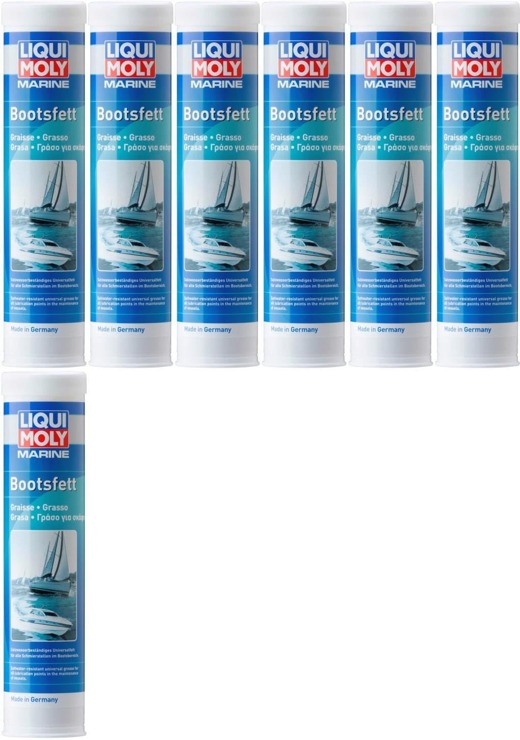Liqui Moly 25043 Marine Bootsfett Fett Kartusche 7x 400 Gramm