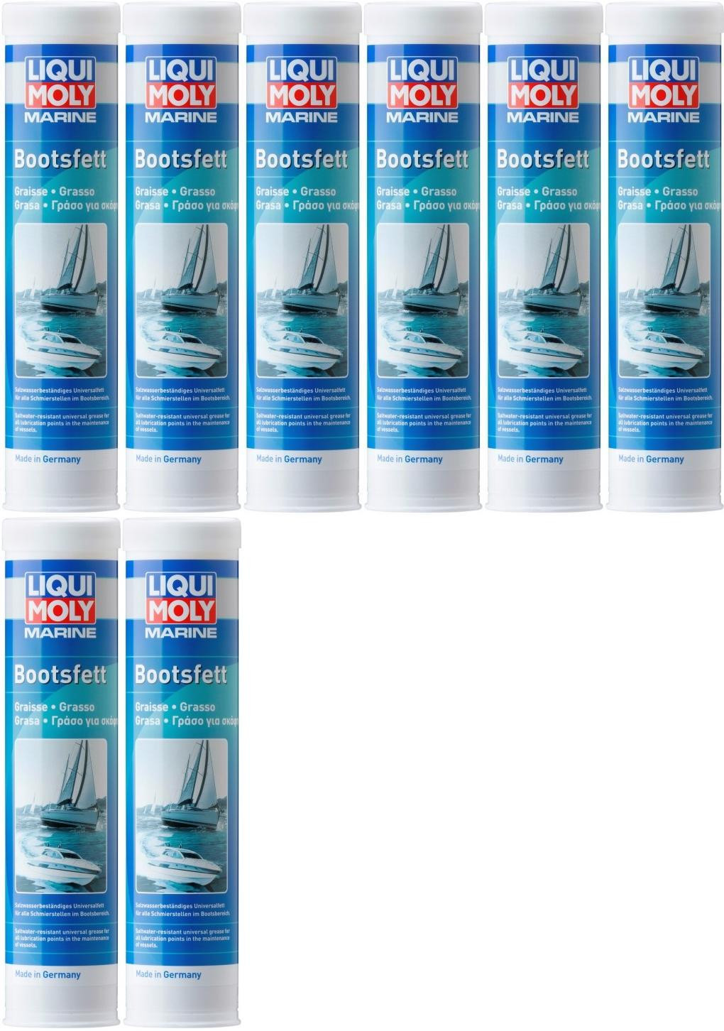Liqui Moly 25043 Marine Bootsfett Fett Kartusche 8x 400 Gramm