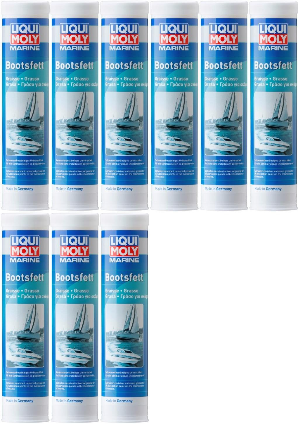 Liqui Moly 25043 Marine Bootsfett Fett Kartusche 9x 400 Gramm