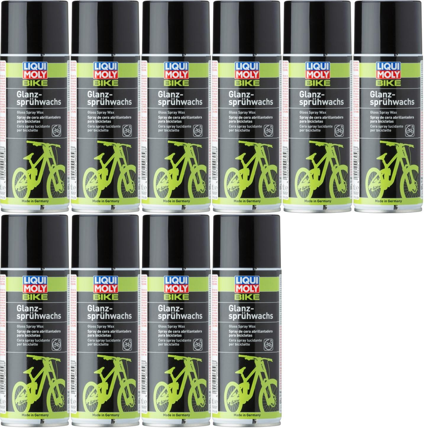 Liqui Moly 6058 Bike Glanz-Sprühwachs 10x 400 Milliliter