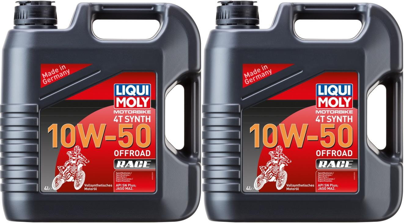 Liqui Moly 3052 Motorbike 4T Synth 10W-50 Offroad Race 2x 4l = 8 Liter