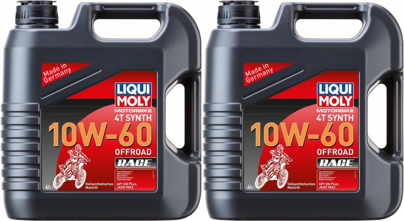 Liqui Moly 3054 Motorbike 4T Synth 10W-60 Offroad Race 2x 4l = 8 Liter