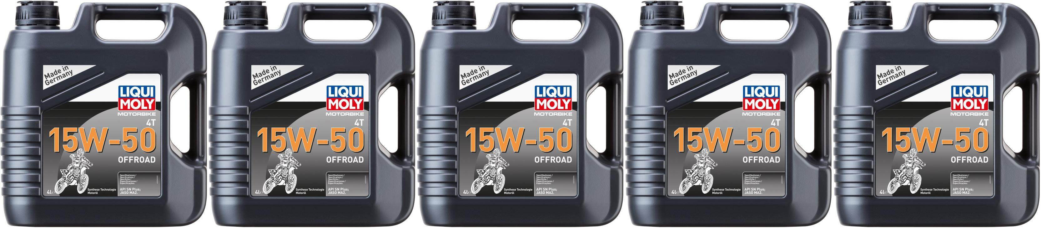 Liqui Moly 3058 Motorbike 4T 15W-50 Offroad 5x 4l = 20 Liter