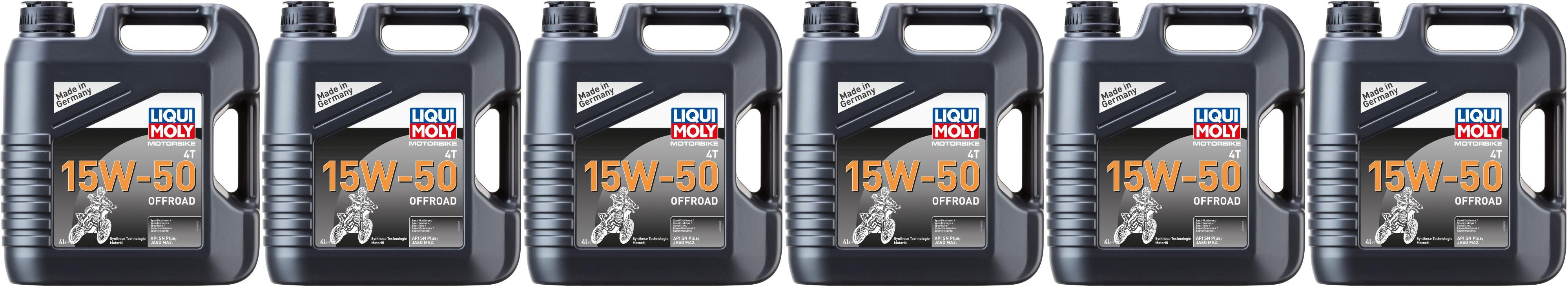 Liqui Moly 3058 Motorbike 4T 15W-50 Offroad 6x 4l = 24 Liter