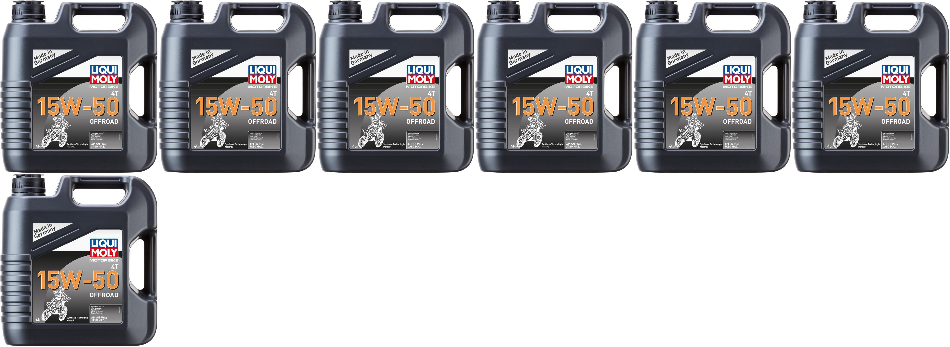 Liqui Moly 3058 Motorbike 4T 15W-50 Offroad 7x 4l = 28 Liter