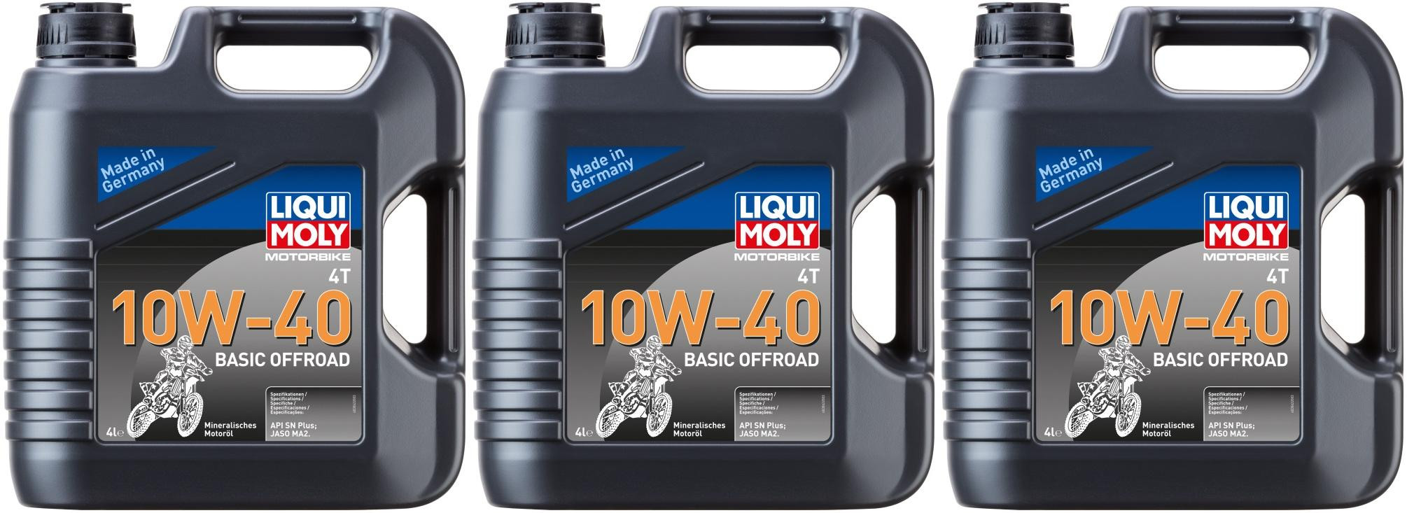 Liqui Moly 3062 Motorbike 4T 10W-40 Basic Offroad 3x 4l = 12 Liter