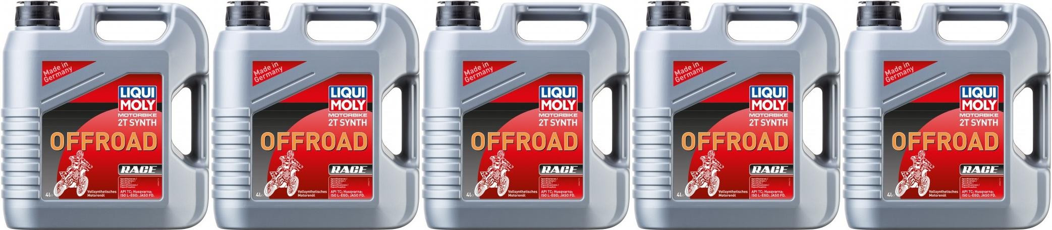 Liqui Moly 3064 Motorbike 2T Synth Offroad Race 5x 4l = 20 Liter