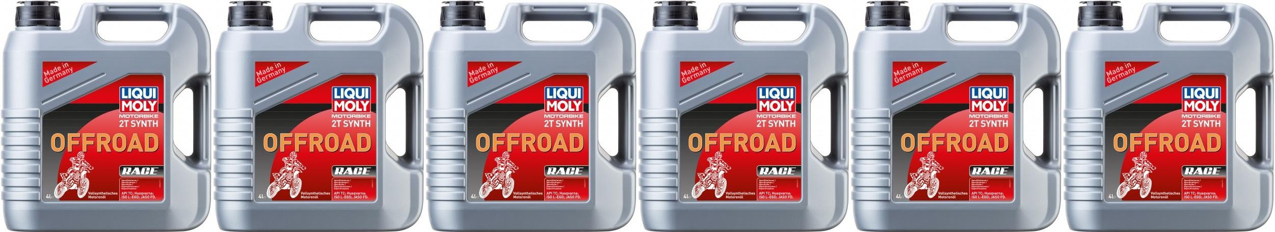 Liqui Moly 3064 Motorbike 2T Synth Offroad Race 6x 4l = 24 Liter