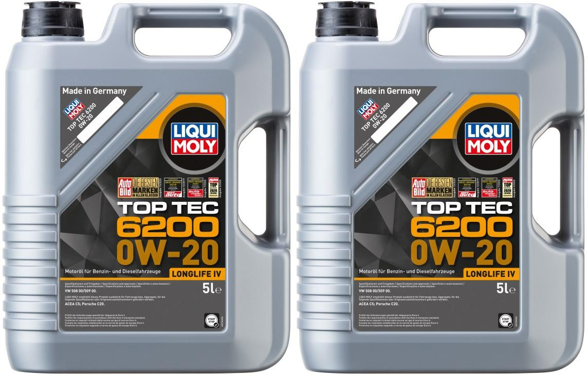 Liqui Moly 20781 Top Tec 6200 0W-20 2x 5 = 10 Liter