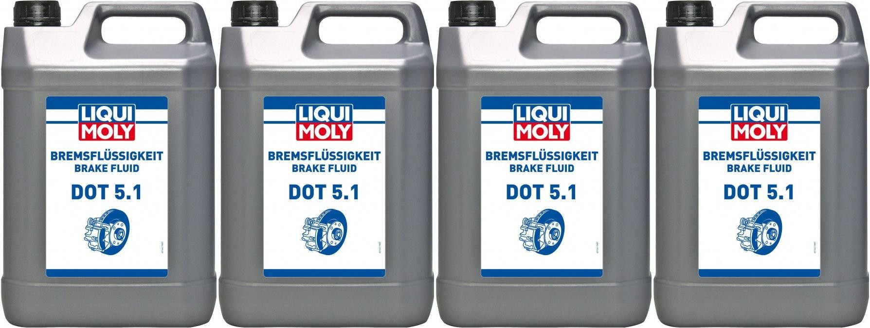 Liqui Moly 21163 Bremsflüssigkeit DOT 5.1 4x 5 = 20 Liter