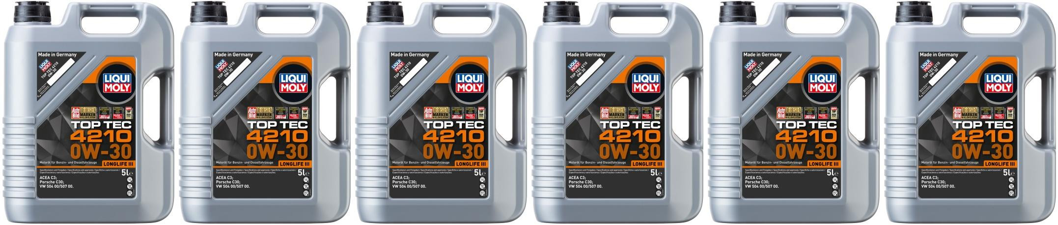 Liqui Moly 21605 Top Tec 4210 0W-30 6x 5 = 30 Liter