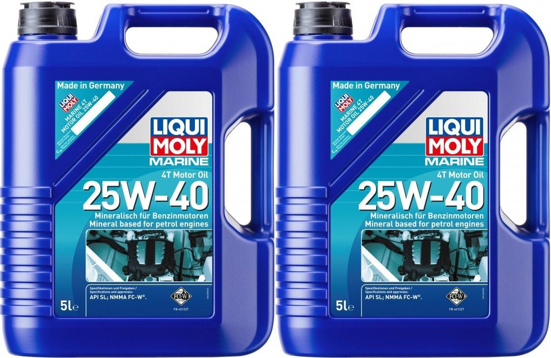 Liqui Moly 25027 Marine 4T Motor Oil 25W-40 2x 5 = 10 Liter