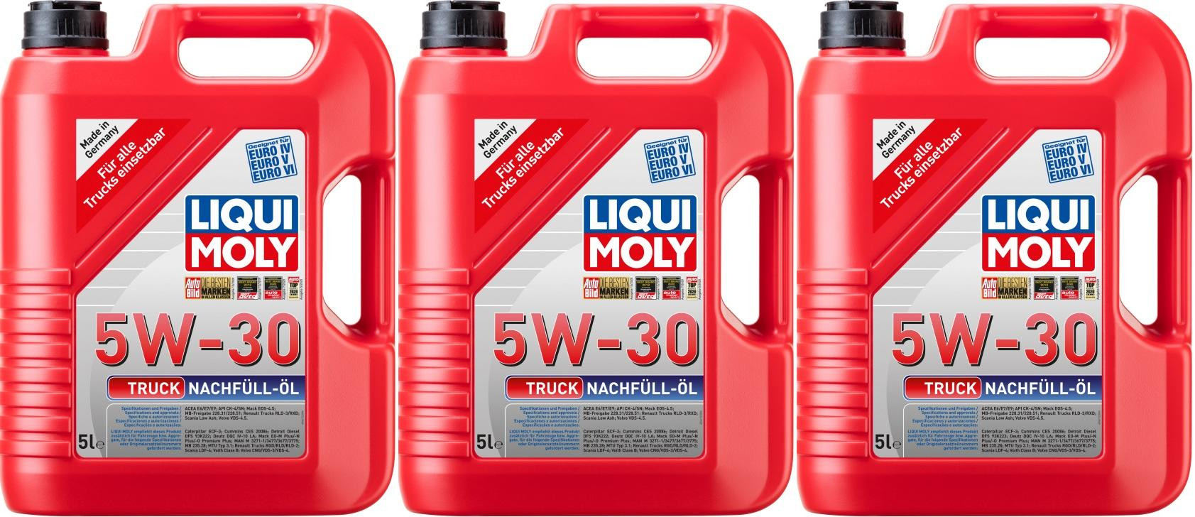 Liqui Moly 4615 Truck Nachfüll-Öl 5W-30 3x 5 = 15 Liter