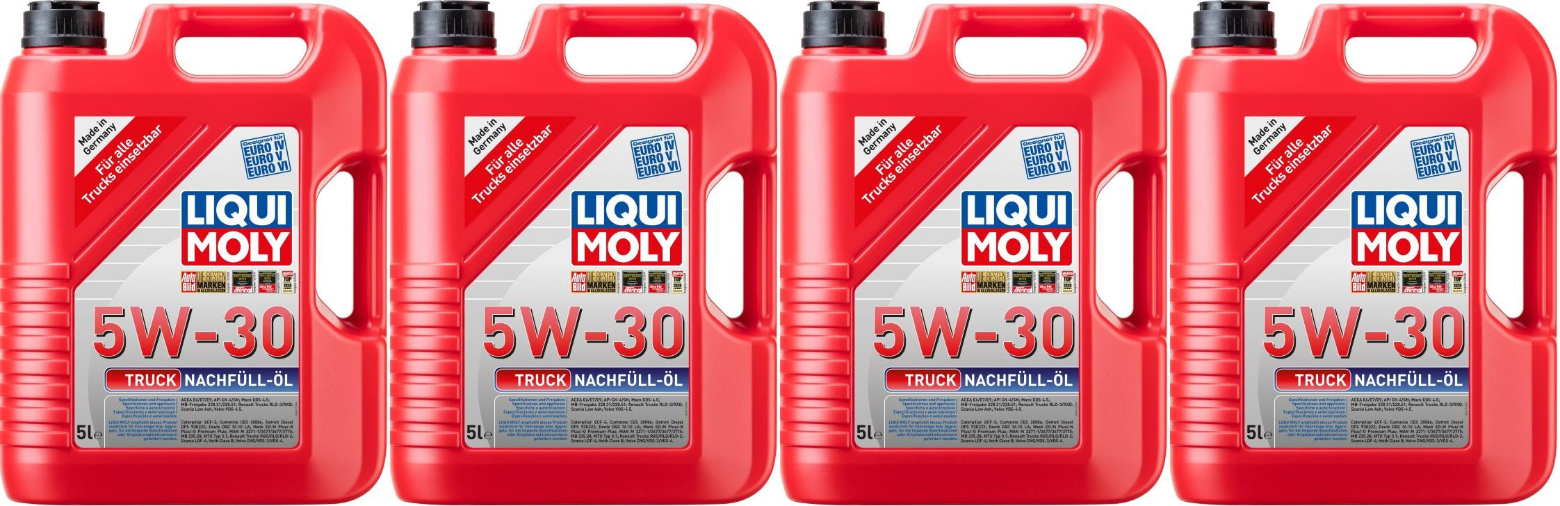 Liqui Moly 4615 Truck Nachfüll-Öl 5W-30 4x 5 = 20 Liter