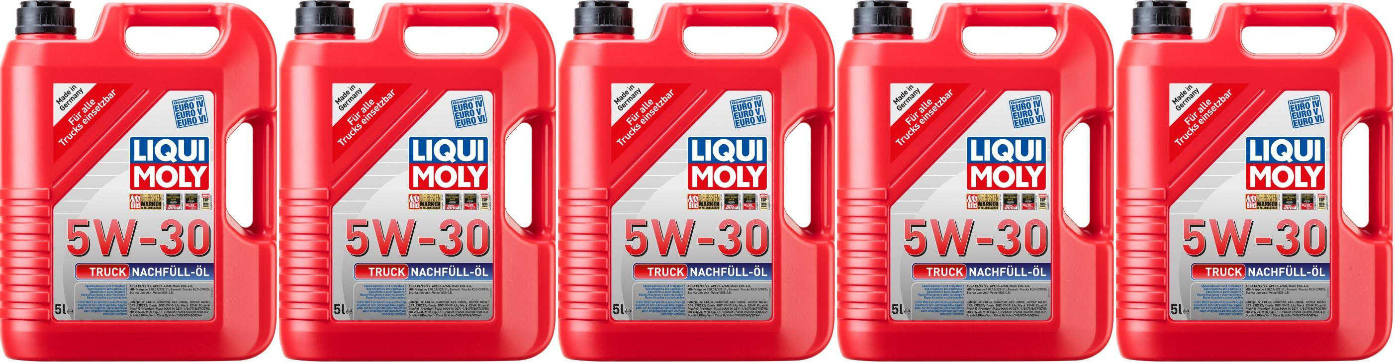 Liqui Moly 4615 Truck Nachfüll-Öl 5W-30 5x 5 = 25 Liter