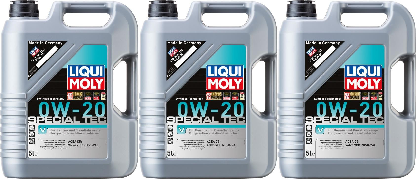 Liqui Moly 8421 Special Tec V 0W-20 3x 5 = 15 Liter
