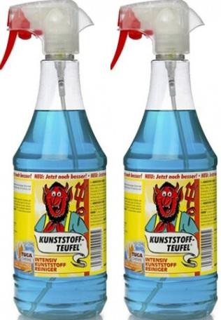 Tuga Chemie Kunststoff-Teufel (Entfernt fast alles auf Kunststoff) 2x1l=2 Liter