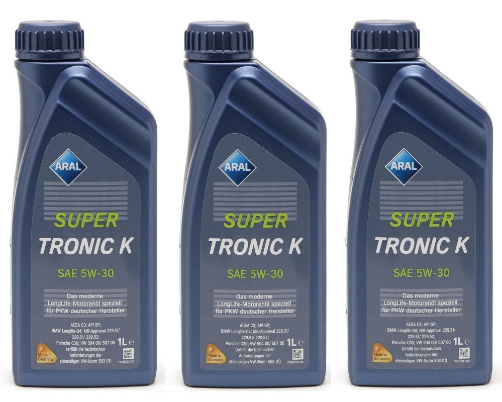 Aral Super Tronic K (ex. Longlife III) 5W-30 Motoröl 3x 1l = 3 Liter