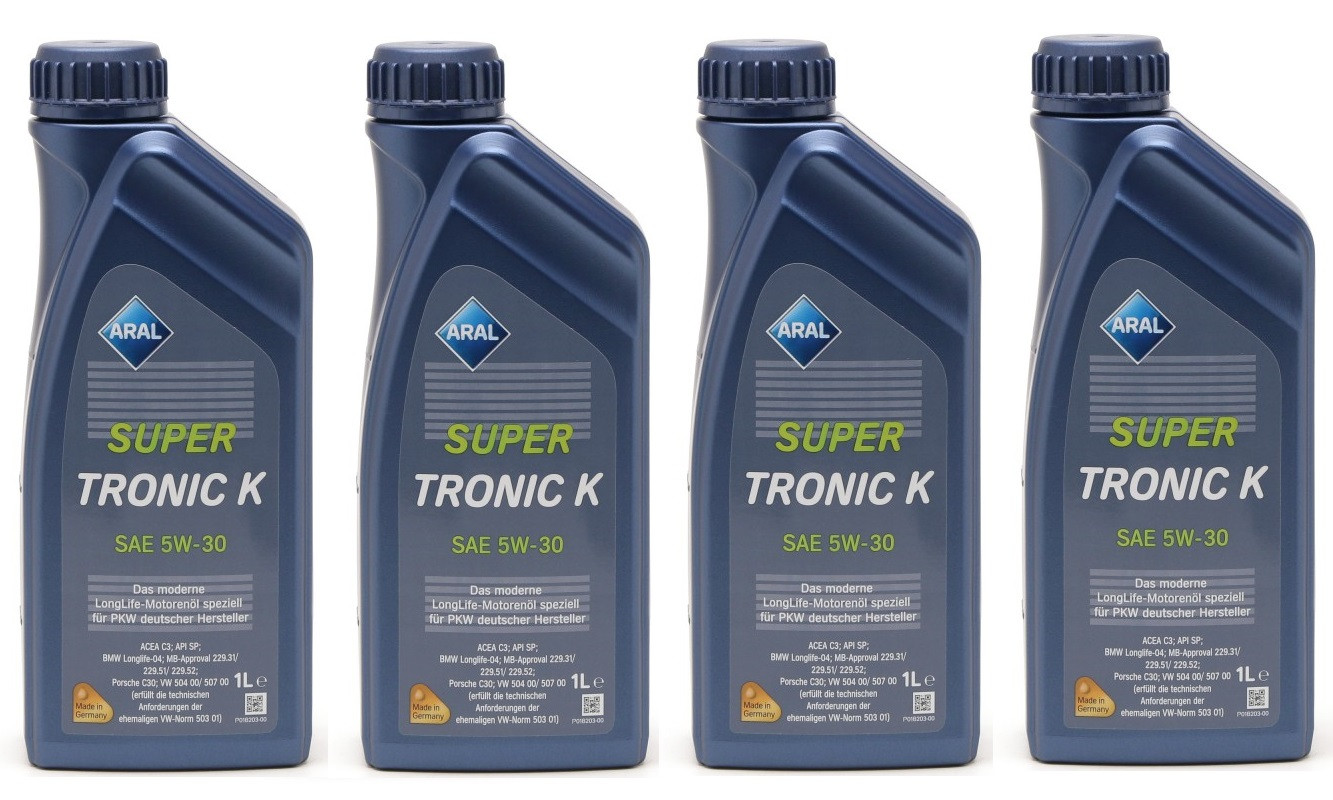 Aral Super Tronic K (ex. Longlife III) 5W-30 Motoröl 4x 1l = 4 Liter