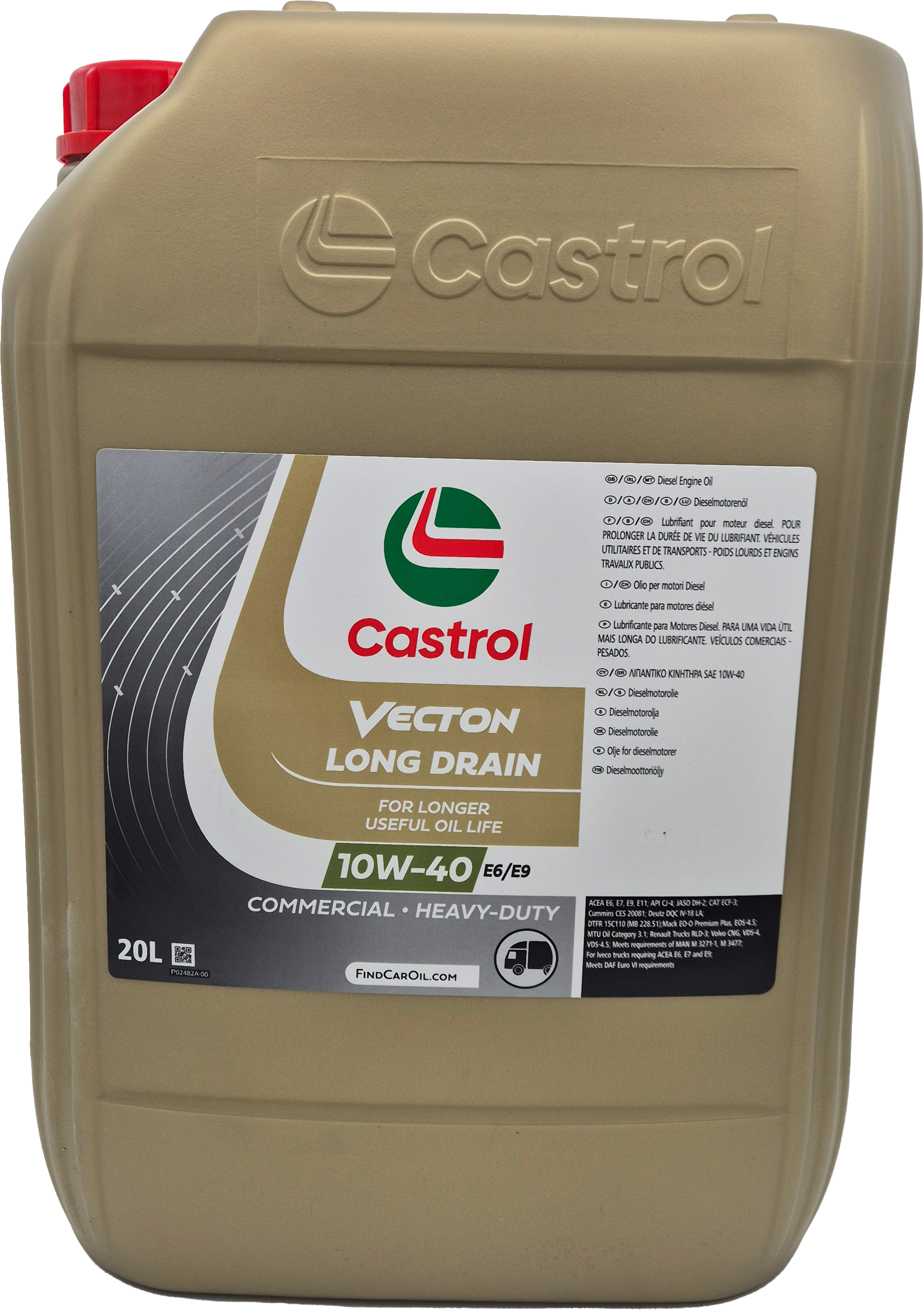 Castrol Vecton Long Drain 10W-40 E6/E9 Motoröl 20l Kanister