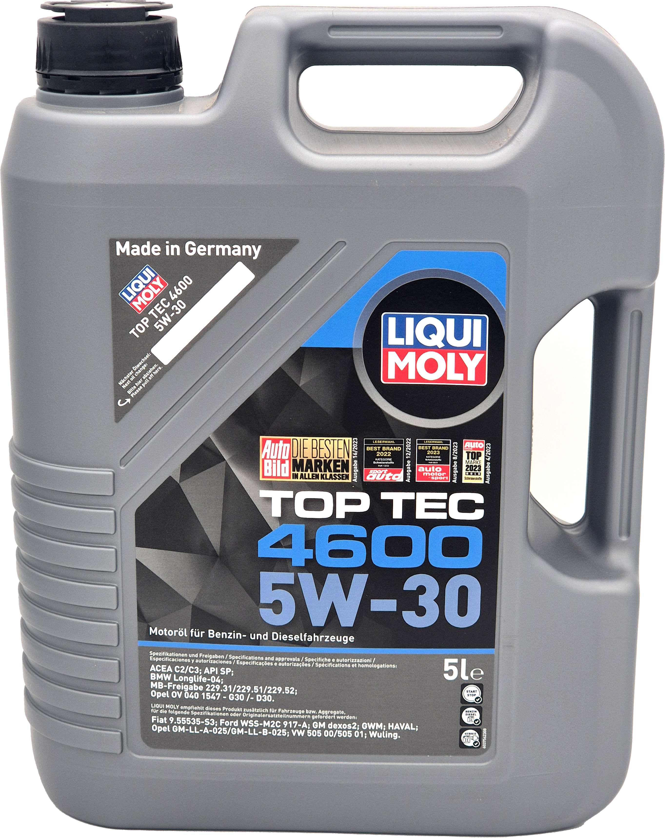 Liqui Moly 3756 5W-30 Top Tec 4600 Motoröl 5l