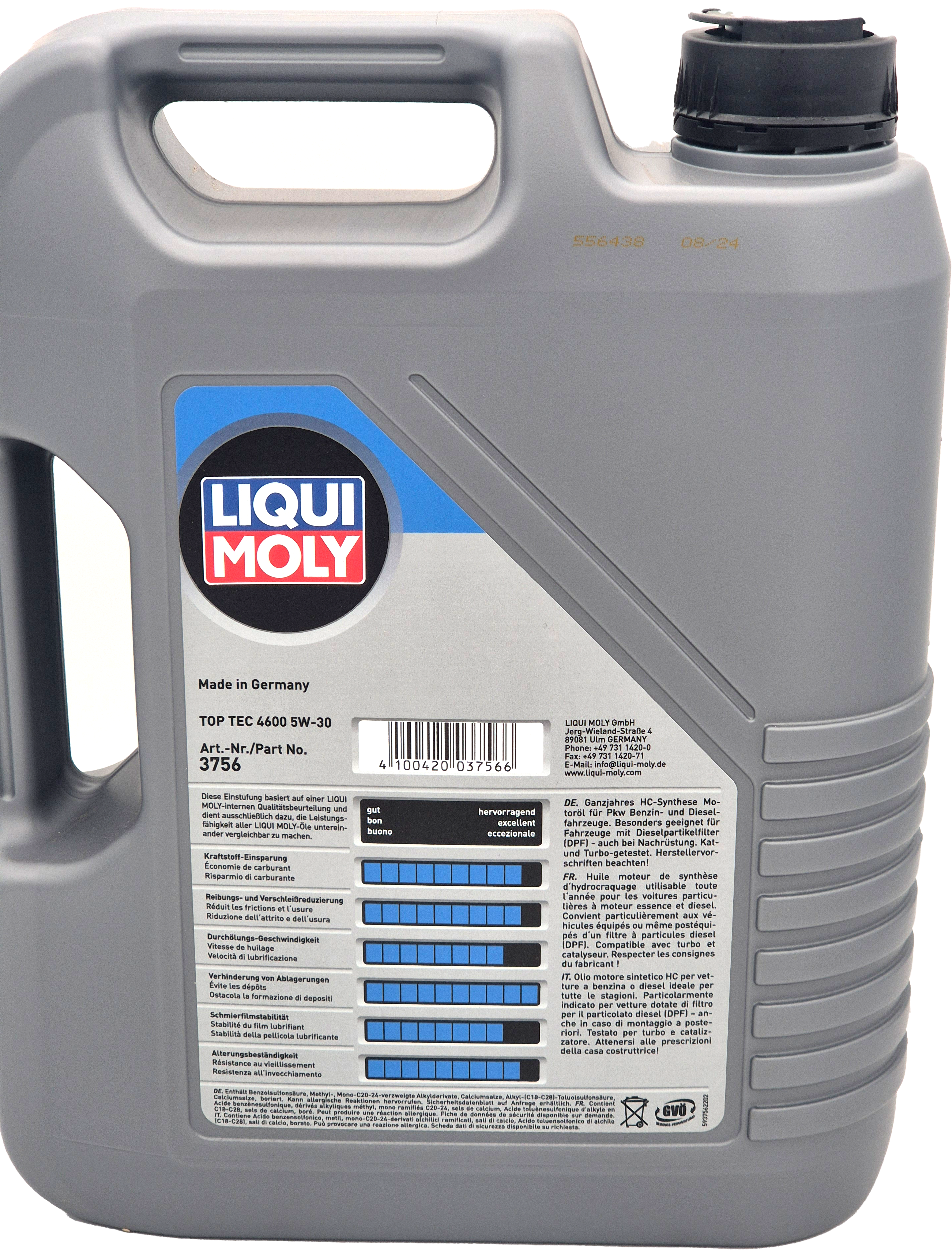 Liqui Moly 3756 5W-30 Top Tec 4600 Motoröl 5l