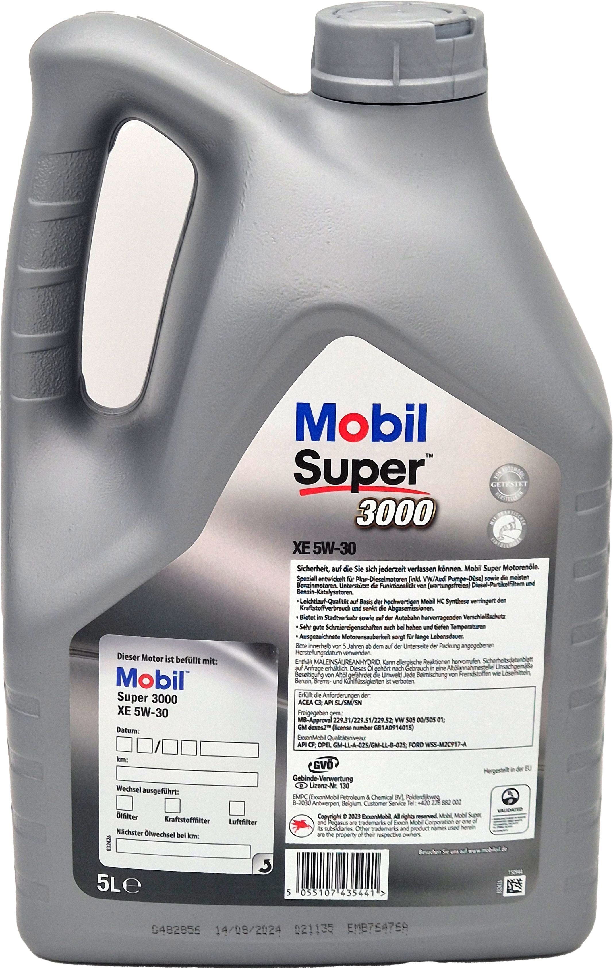 Mobil Super 3000 XE 5W-30 Motoröl 5l