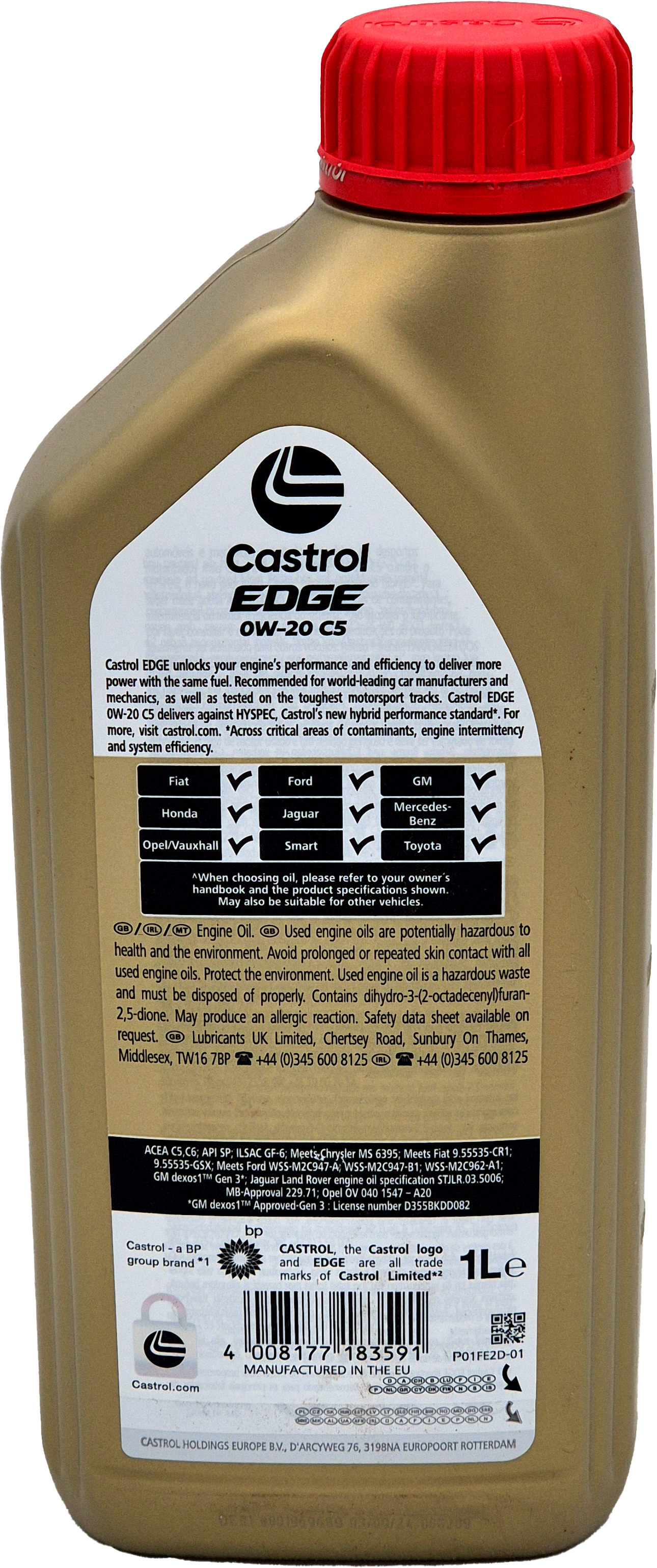 Castrol Edge Fluid Titanium (ex. FST) C5 0W-20 Motoröl 1l