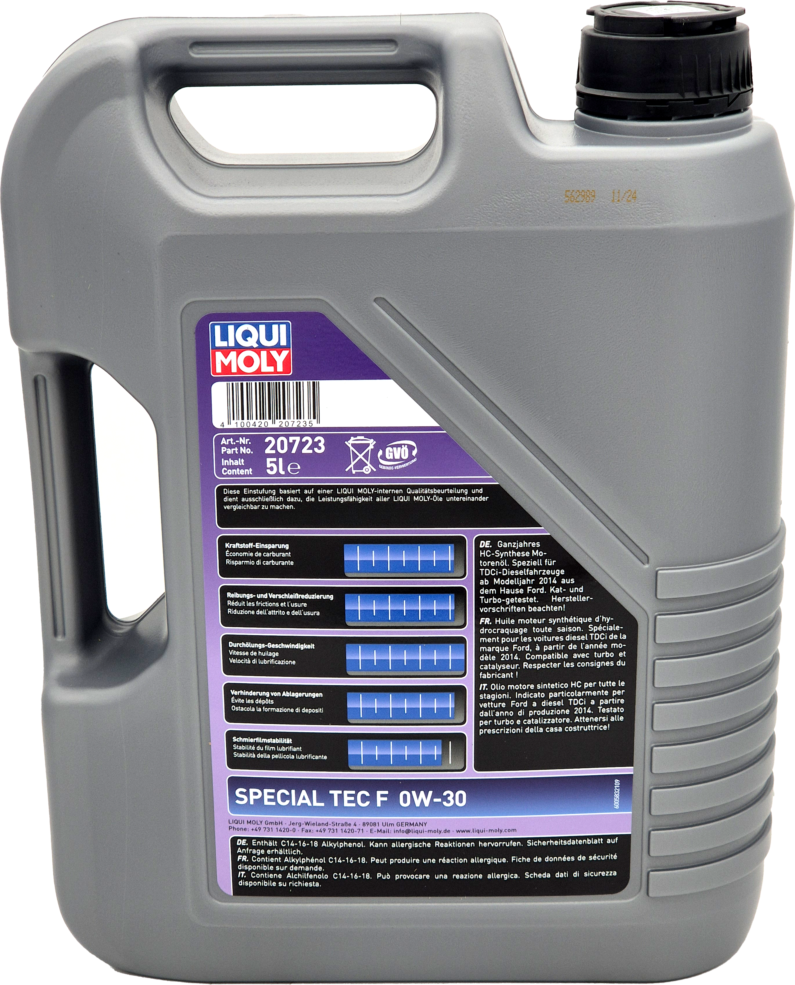 Liqui Moly 20723 Special Tec F 0W-30 Motoröl 5l Kanister