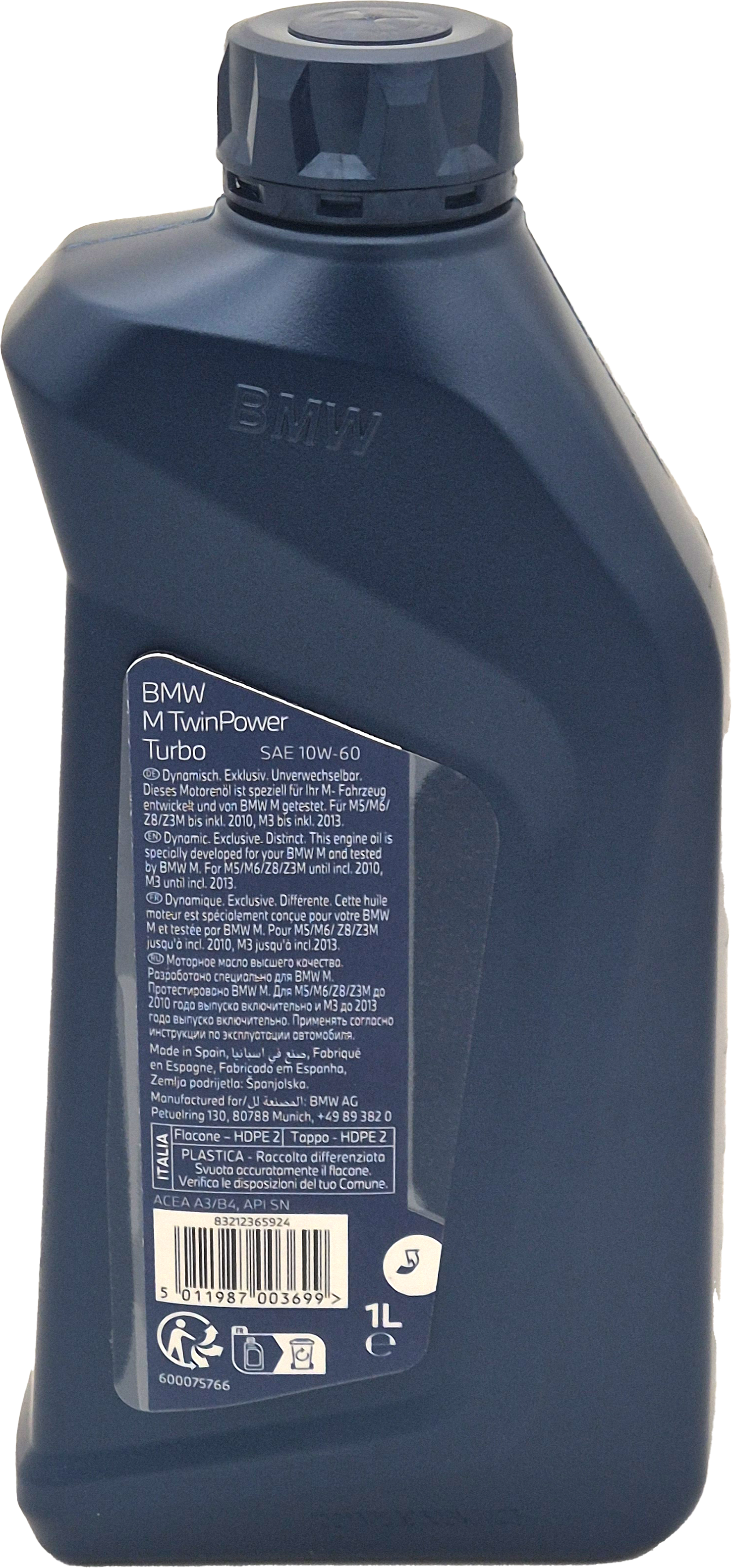 Original BMW M Twin Power Turbo 10W-60 Motoröl 1l Flasche