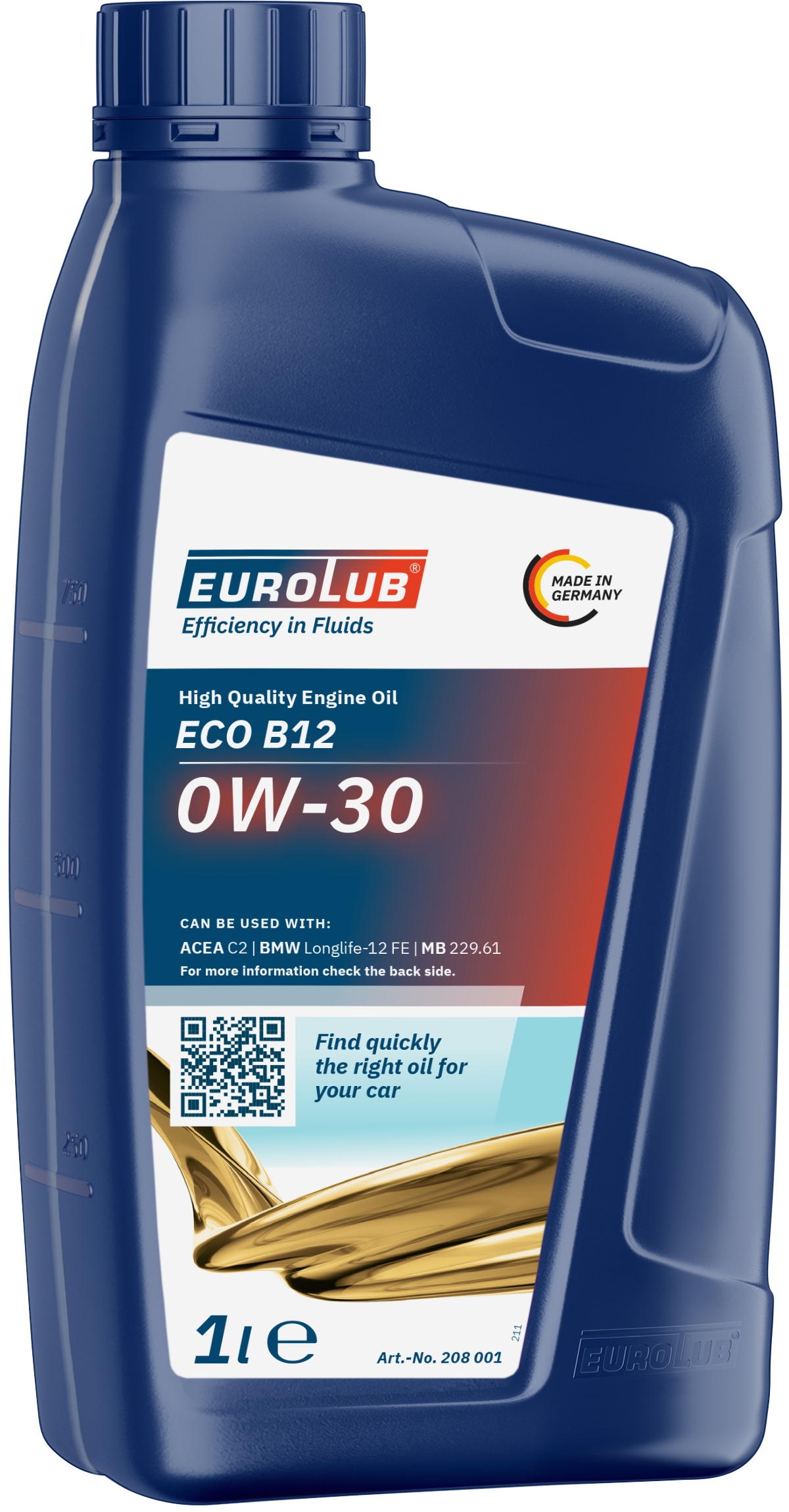 Eurolub Eco B12 0W-30 Motoröl 1l Flasche