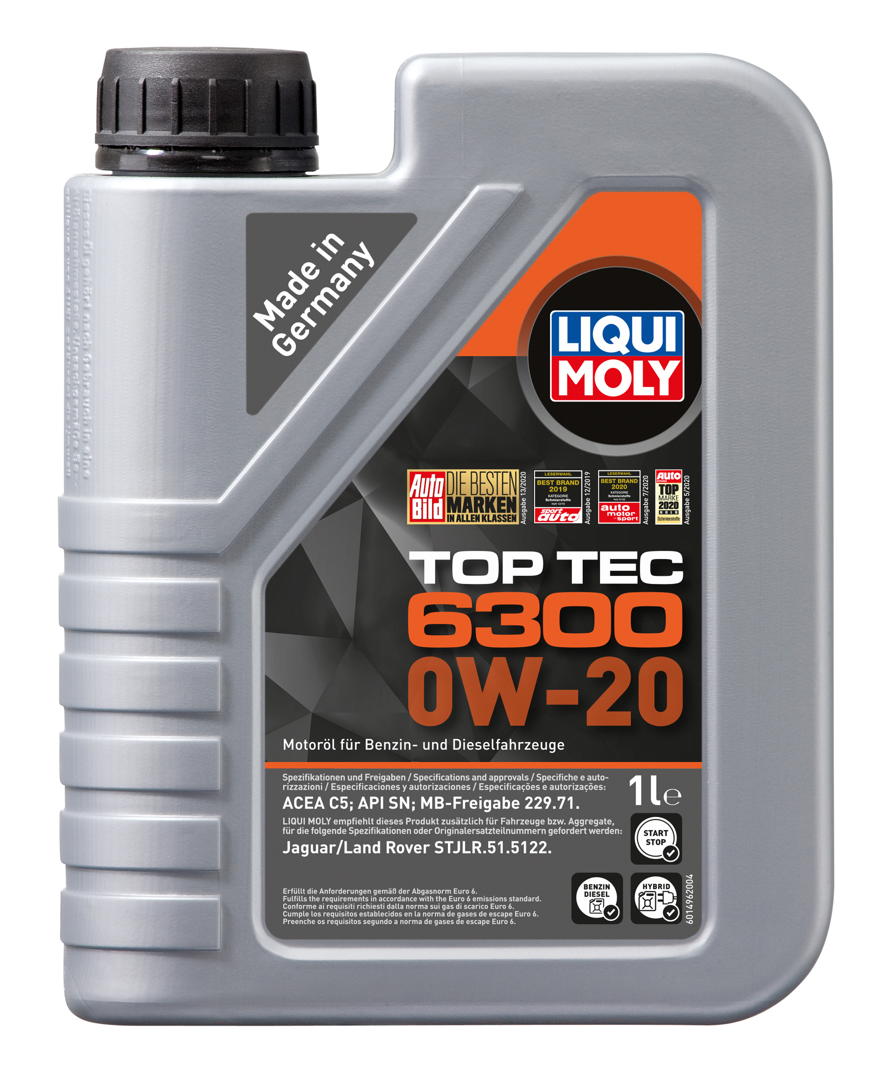 Liqui Moly 21210 Top Tec 6300 0W-20 1l