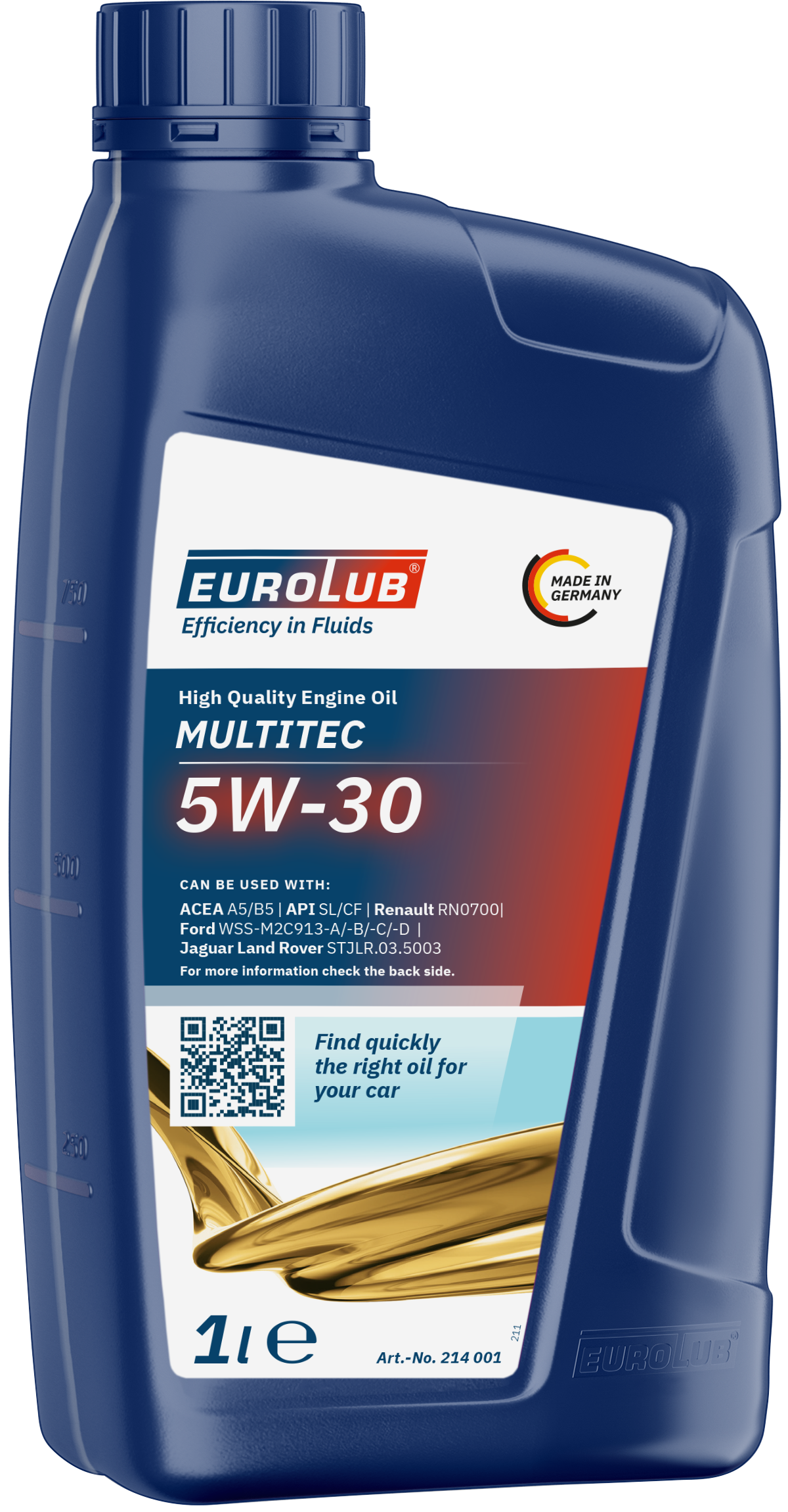 Eurolub Multitec 5W-30 (Ford) Motoröl 1l Flasche