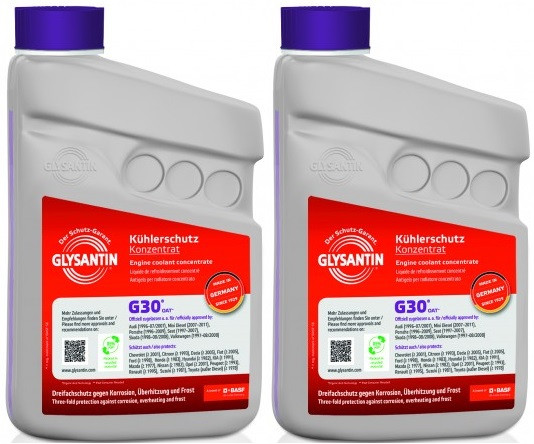 BASF Glysantin G30 Kühlerschutz Konzentrat 1 Liter 2x 1l = 2 Liter